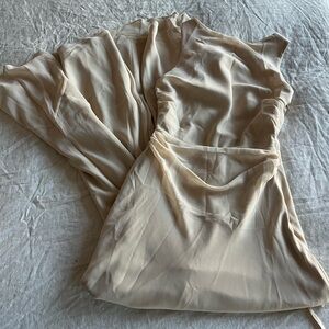 Azazie Evadne Champagne Bridesmaid Dress